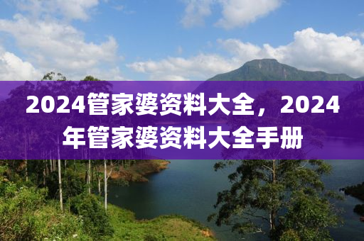 2024管家婆資料大全，2024年管家婆資料大全手冊-第1張圖片-姜太公愛釣魚