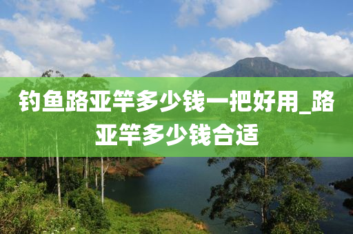 釣魚路亞竿多少錢一把好用_路亞竿多少錢合適-第1張圖片-姜太公愛釣魚