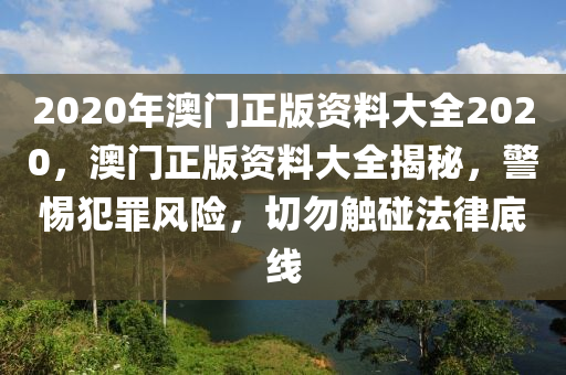 2020年澳門正版資料大全2020，澳門正版資料大全揭秘，警惕犯罪風(fēng)險，切勿觸碰法律底線-第1張圖片-姜太公愛釣魚