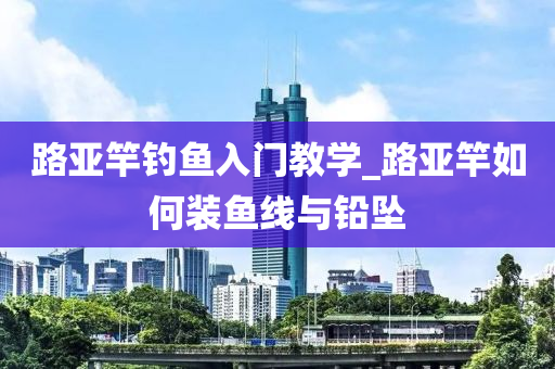 路亞竿釣魚入門教學(xué)_路亞竿如何裝魚線與鉛墜-第1張圖片-姜太公愛(ài)釣魚