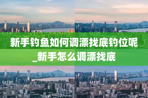 新手釣魚(yú)如何調(diào)漂找底釣位呢_新手怎么調(diào)漂找底-第1張圖片-姜太公愛(ài)釣魚(yú)