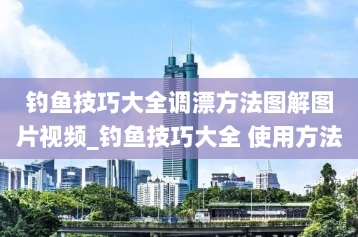 釣魚技巧大全調(diào)漂方法圖解圖片視頻_釣魚技巧大全 使用方法-第1張圖片-姜太公愛釣魚