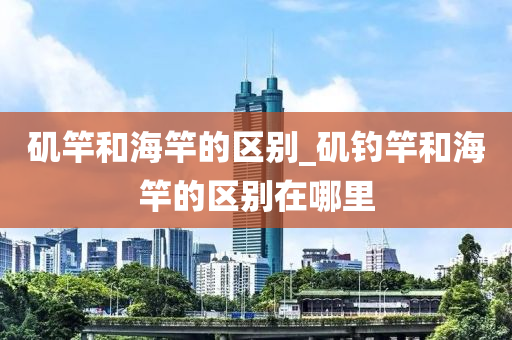 磯竿和海竿的區(qū)別_磯釣竿和海竿的區(qū)別在哪里-第1張圖片-姜太公愛釣魚