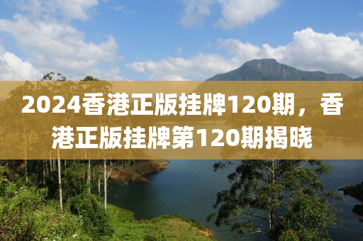 2024香港正版掛牌120期，香港正版掛牌第120期揭曉-第1張圖片-姜太公愛釣魚