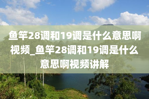 魚竿28調(diào)和19調(diào)是什么意思啊視頻_魚竿28調(diào)和19調(diào)是什么意思啊視頻講解-第1張圖片-姜太公愛釣魚