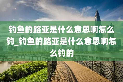 釣魚的路亞是什么意思啊怎么釣_釣魚的路亞是什么意思啊怎么釣的-第1張圖片-姜太公愛釣魚