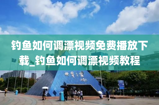 釣魚如何調(diào)漂視頻免費播放下載_釣魚如何調(diào)漂視頻教程