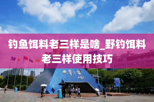 釣魚餌料老三樣是啥_野釣餌料老三樣使用技巧-第1張圖片-姜太公愛釣魚