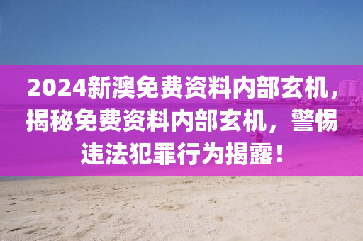 2024新澳免費(fèi)資料內(nèi)部玄機(jī)，揭秘免費(fèi)資料內(nèi)部玄機(jī)，警惕違法犯罪行為揭露！-第1張圖片-姜太公愛(ài)釣魚(yú)