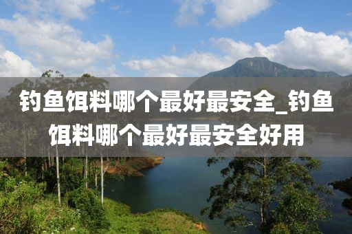 釣魚餌料哪個(gè)最好最安全_釣魚餌料哪個(gè)最好最安全好用-第1張圖片-姜太公愛釣魚