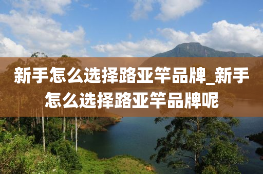 新手怎么選擇路亞竿品牌_新手怎么選擇路亞竿品牌呢-第1張圖片-姜太公愛釣魚