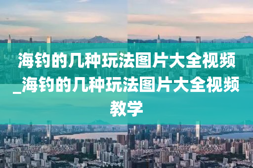 海釣的幾種玩法圖片大全視頻_海釣的幾種玩法圖片大全視頻教學(xué)-第1張圖片-姜太公愛釣魚