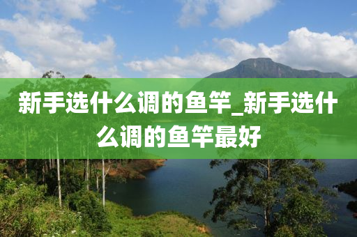 新手選什么調的魚竿_新手選什么調的魚竿最好-第1張圖片-姜太公愛釣魚