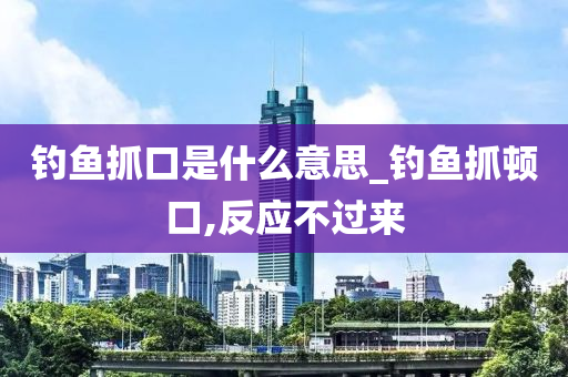 釣魚抓口是什么意思_釣魚抓頓口,反應不過來-第1張圖片-姜太公愛釣魚