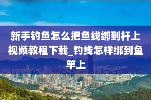 新手釣魚怎么把魚線綁到桿上視頻教程下載_釣線怎樣綁到魚竿上