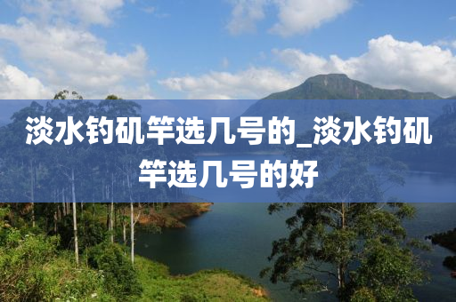 淡水釣磯竿選幾號(hào)的_淡水釣磯竿選幾號(hào)的好-第1張圖片-姜太公愛釣魚