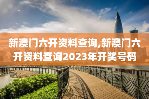 新澳門六開資料查詢,新澳門六開資料查詢2023年開獎號碼-第1張圖片-姜太公愛釣魚