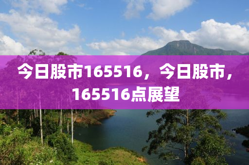 今日股市165516，今日股市，165516點展望