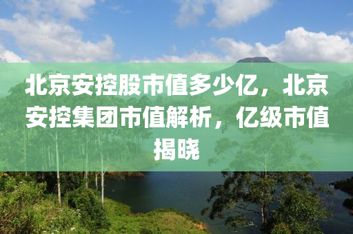 北京安控股市值多少億，北京安控集團(tuán)市值解析，億級市值揭曉-第1張圖片-姜太公愛釣魚