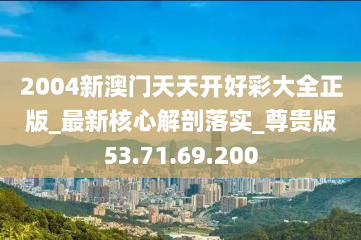 2004新澳門天天開好彩大全正版_最新核心解剖落實_尊貴版53.71.69.200