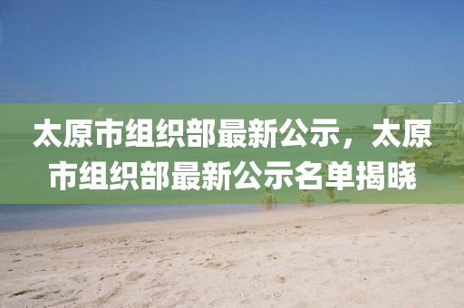 太原市組織部最新公示，太原市組織部最新公示名單揭曉-第1張圖片-姜太公愛釣魚