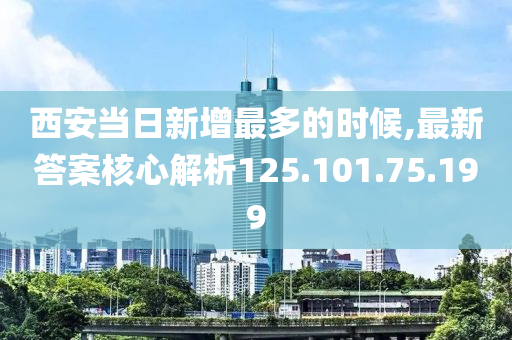 西安當(dāng)日新增最多的時(shí)候,最新答案核心解析125.101.75.199-第1張圖片-姜太公愛釣魚