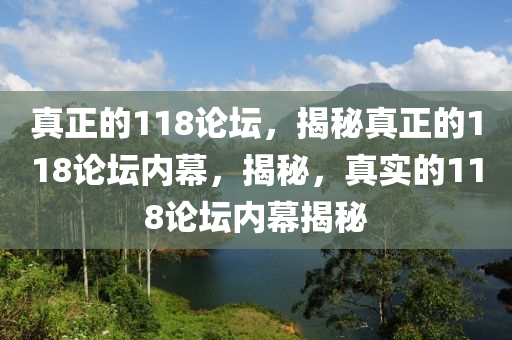 真正的118論壇，揭秘真正的118論壇內(nèi)幕，揭秘，真實(shí)的118論壇內(nèi)幕揭秘