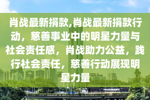 肖戰(zhàn)最新捐款,肖戰(zhàn)最新捐款行動(dòng)，慈善事業(yè)中的明星力量與社會(huì)責(zé)任感，肖戰(zhàn)助力公益，踐行社會(huì)責(zé)任，慈善行動(dòng)展現(xiàn)明星力量