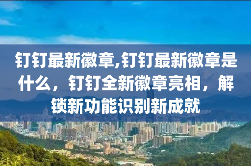 釘釘最新徽章,釘釘最新徽章是什么，釘釘全新徽章亮相，解鎖新功能識(shí)別新成就