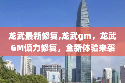 龍武最新修復(fù),龍武gm，龍武GM傾力修復(fù)，全新體驗來襲