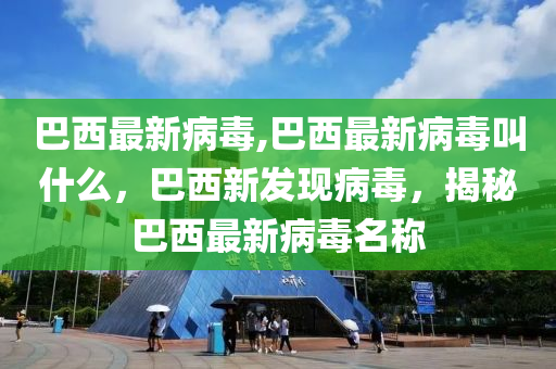 巴西最新病毒,巴西最新病毒叫什么，巴西新發(fā)現(xiàn)病毒，揭秘巴西最新病毒名稱