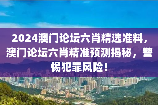 2024澳門論壇六肖精選準(zhǔn)料，澳門論壇六肖精準(zhǔn)預(yù)測揭秘，警惕犯罪風(fēng)險！-第1張圖片-姜太公愛釣魚