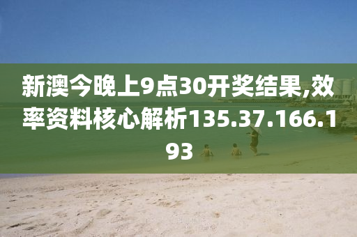 新澳今晚上9點30開獎結(jié)果,效率資料核心解析135.37.166.193