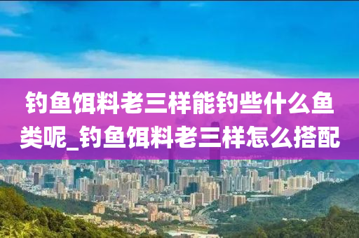 釣魚餌料老三樣能釣些什么魚類呢_釣魚餌料老三樣怎么搭配-第1張圖片-姜太公愛釣魚